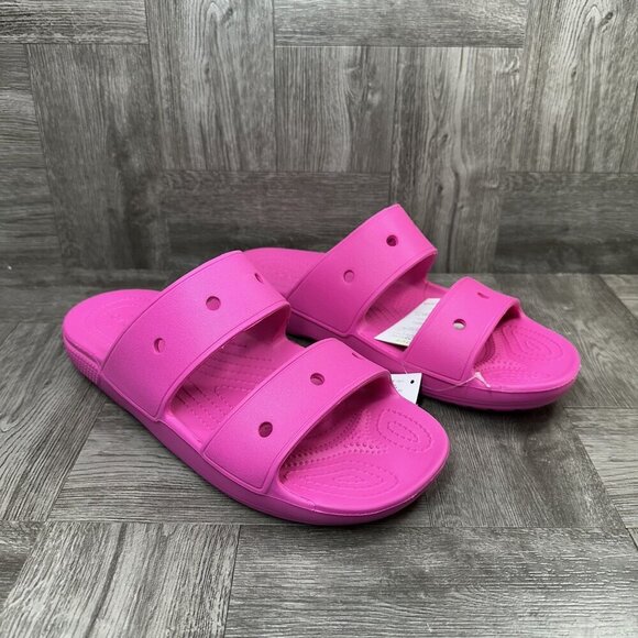 CROCS Classic Women's size 11 Hot Pink Open Toe Sandals - Picture 5 of 7